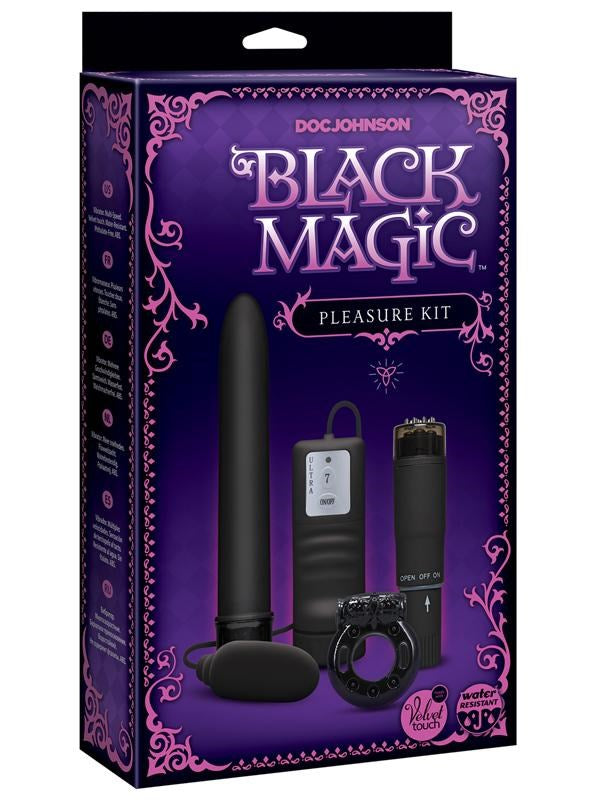 Doc Johnson Black Magic Pleasure Endless Fun Vibrators Set Sex Kits