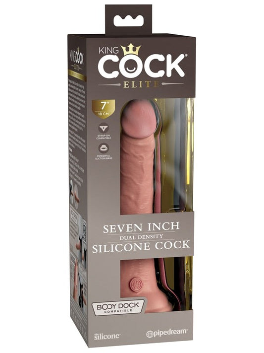 Dual-Density Delight - King Cock Elite Silicone Dildo - Realistic Dildos