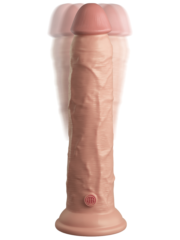 King Cock Elite 9" Vibrating Silicone Cock - Remote-Controlled Dual-Density Pleasure Vibrating Dildos