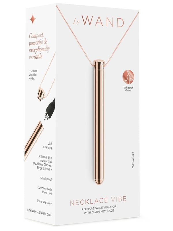 Le Wand Chrome Vibrating Pendant - Elegant Pleasure on the Go Mini & Slim Vibrators