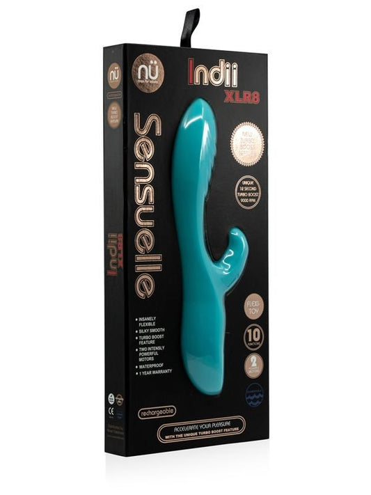 Nu Sensuelle Indii XLR8 - Dual-Motor Vibrator with Turbo Boost {% if variant != 'Default Title' and variant != blank %} {% endif %} Rabbit Vibrators