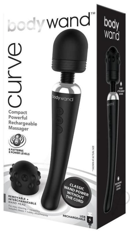 Bodywand Curve Silicone Massager 9 inch - Waterproof Vibrators