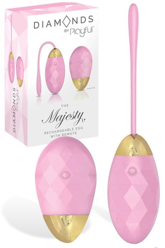 Diamonds by Playful The Majesty Rechargeable Egg with Remote Remote Control Vibrators