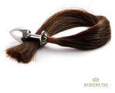 Rosebuds Tailbud M Natural Horse Hair 48.5cm Steel Sex Toys