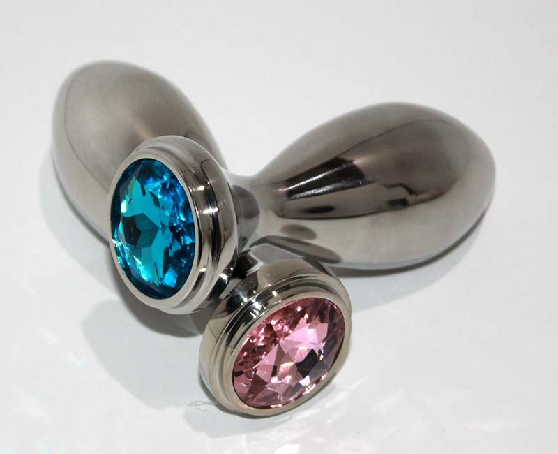 Tiny Boy Gemmed Small Anal Plug Steel Sex Toys