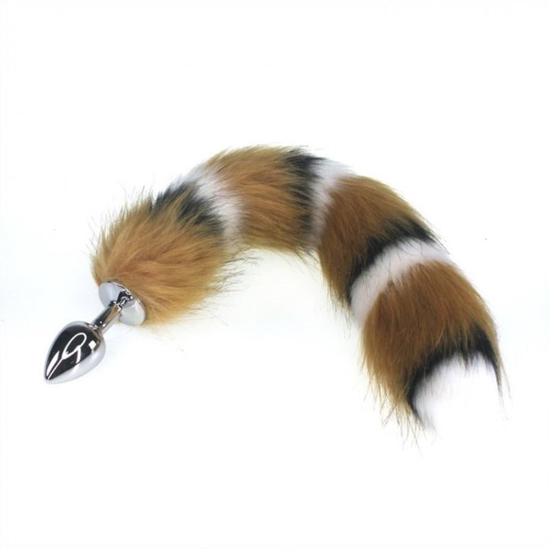 Interphase Faux Fox Tail Metal Butt Plug Steel Sex Toys