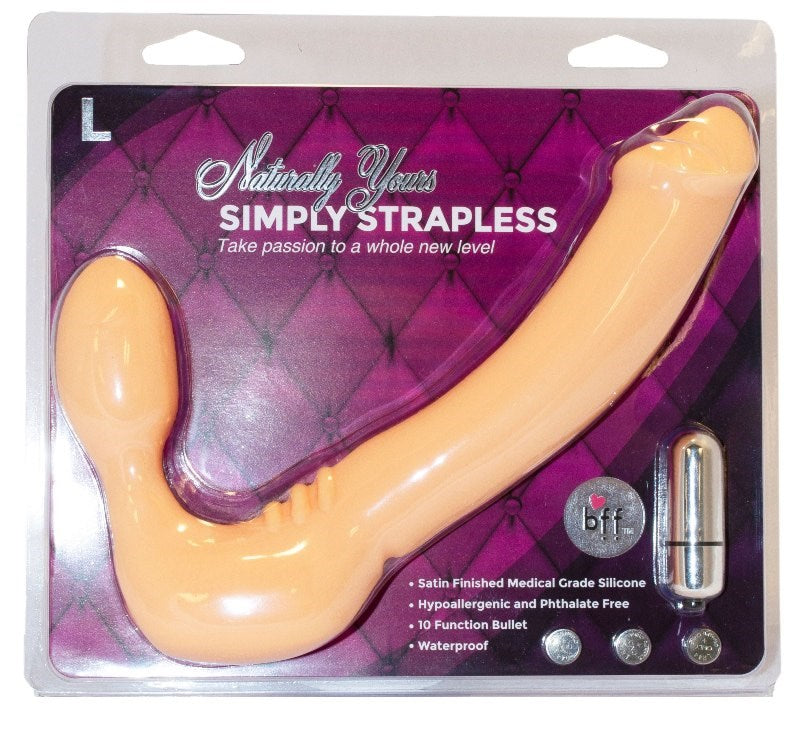 Simply Strapless Vibrating Silicone Strap-On Large Strap On Sextoys