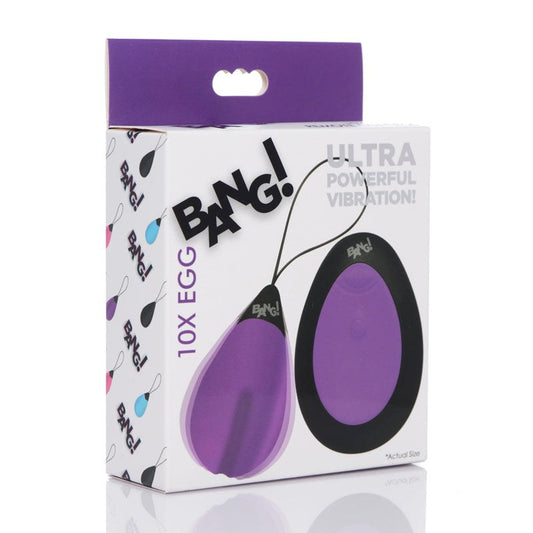 Unleash Intense Vibrations with Bang!10X Remote Egg - Non-Realistic Dildos