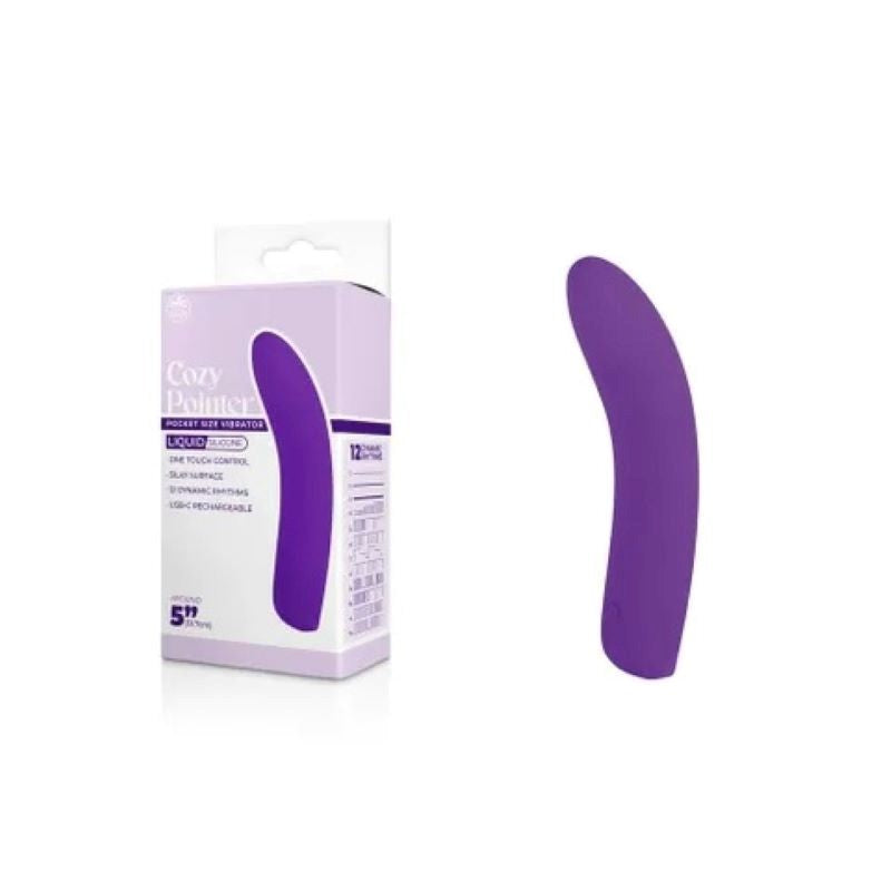 Cozy Pointer Bent 12 cm Rechargeable Mini Vibe Finger and Tongue Vibrators