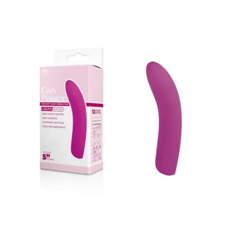 Cozy Pointer Bent 12 cm Rechargeable Mini Vibe Finger and Tongue Vibrators