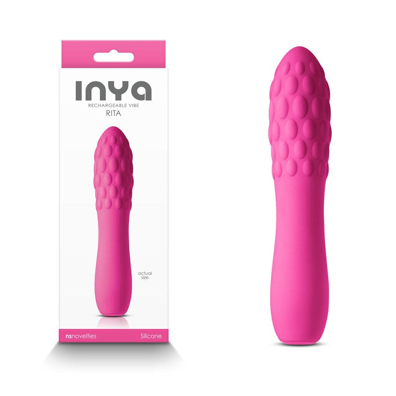 INYA Rita - Stylish, Textured, USB-Rechargeable Pleasure Companion Non-Realistic Dildos