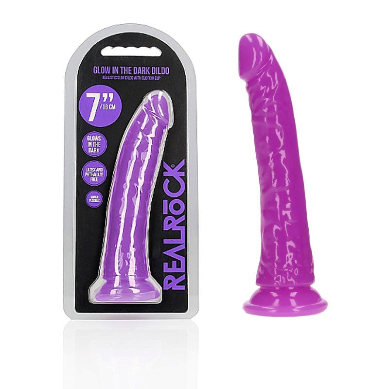 REALROCK 18 cm Slim Glow in the Dark Non-Realistic Dildos