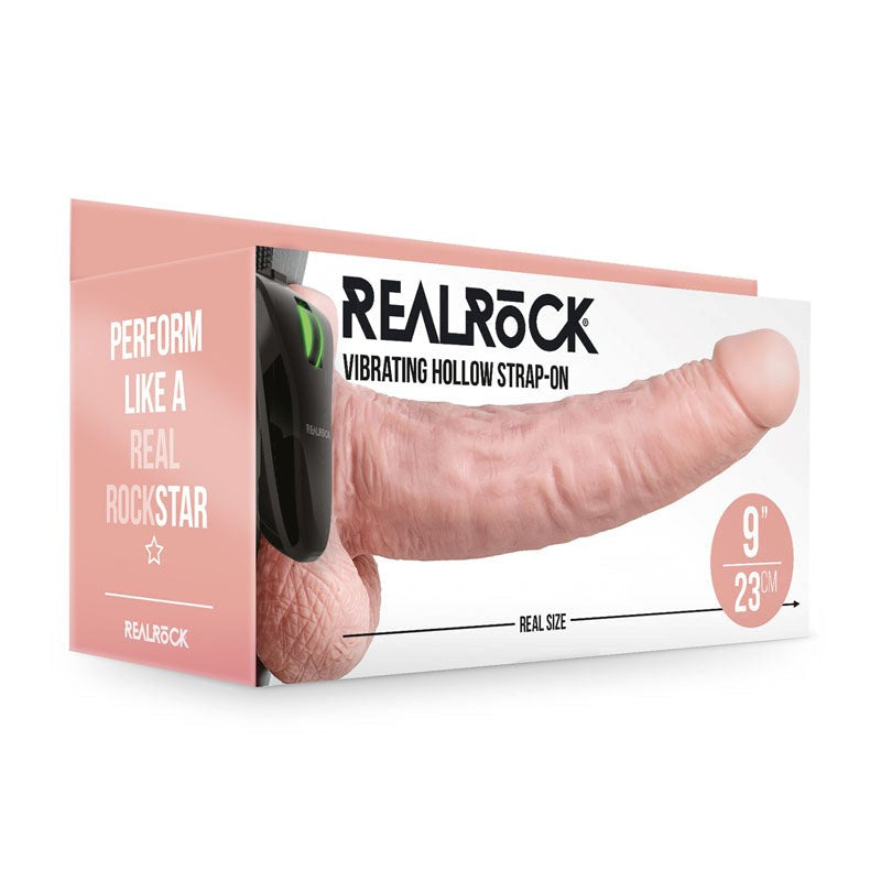 REALROCK's 23 cm Adjustable Vibrating Strap-On - Discreet Pleasure Realistic Dildos
