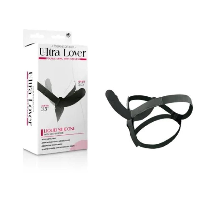 Ultra Lover Double Dong with Harness Realistic Dildos