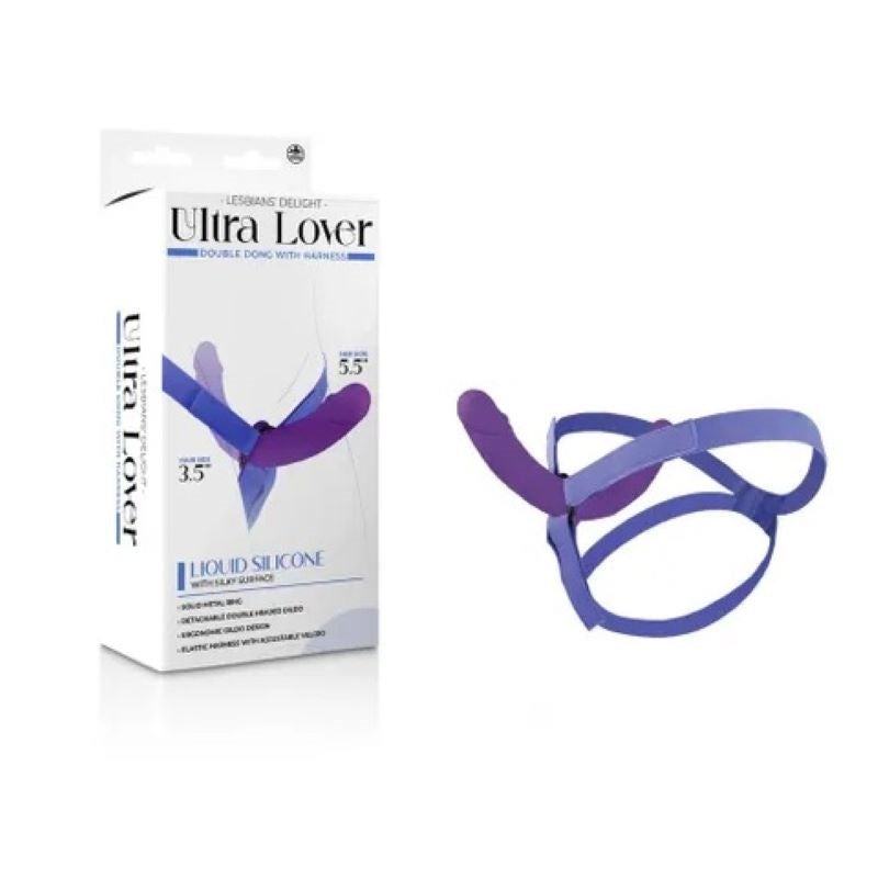 Ultra Lover Double Dong with Harness Realistic Dildos
