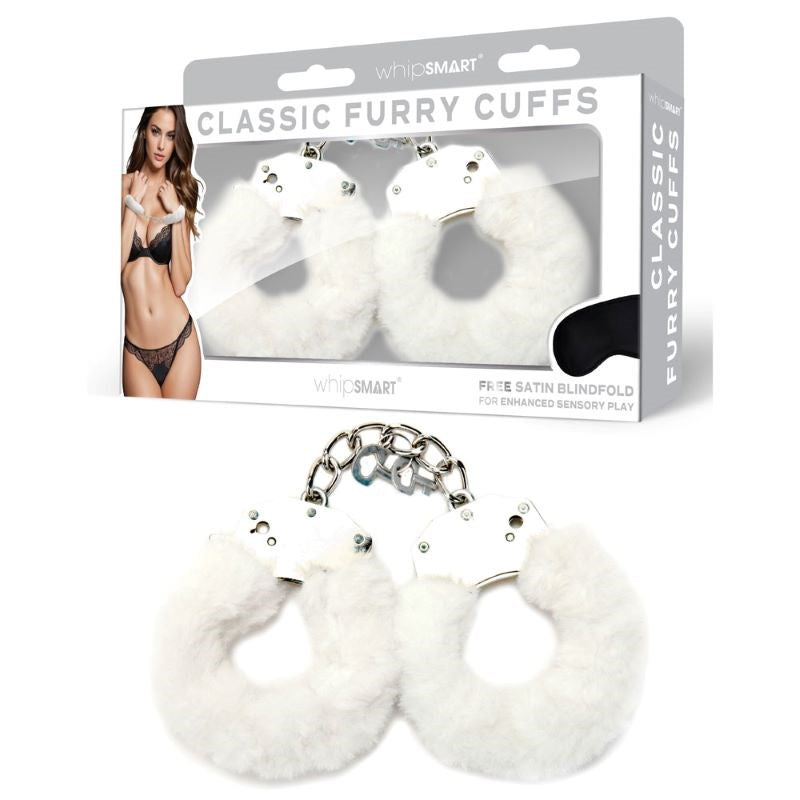 WhipSmart Classic Furry Cuffs - Adjustable Restraints for Intimate Experiences Strap On Sextoys