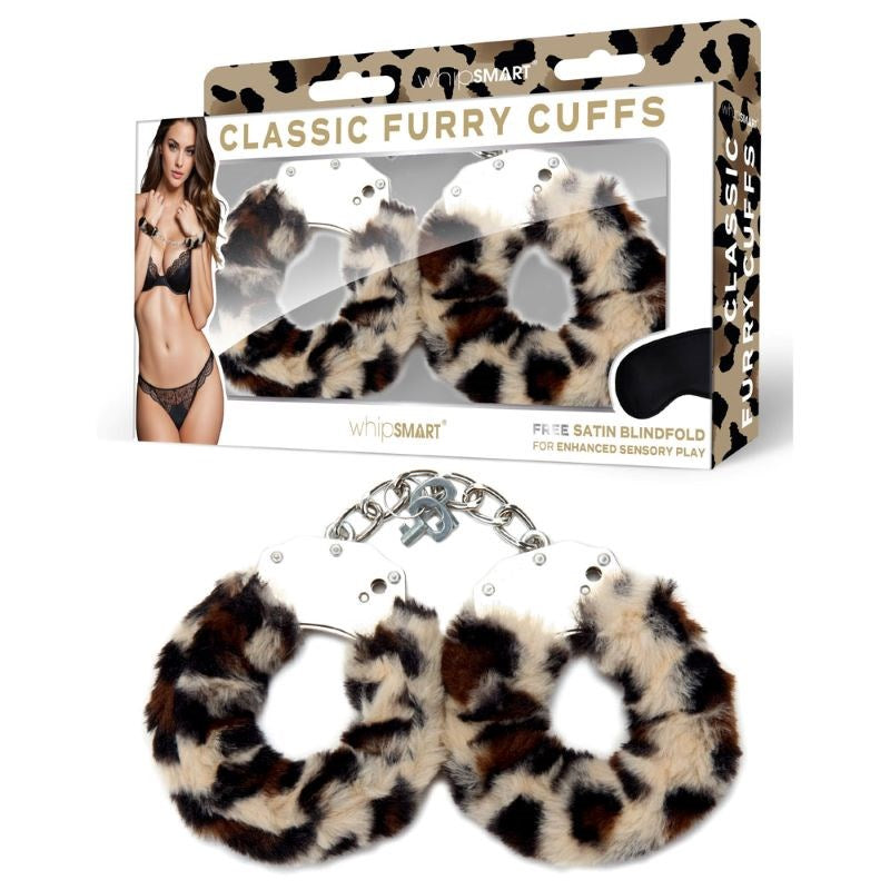 WhipSmart Classic Furry Cuffs - Adjustable Restraints for Intimate Experiences Strap On Sextoys