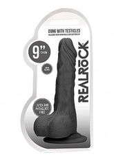 Realrock Skin Dong with Testicles 9 inch Realistic Dildos