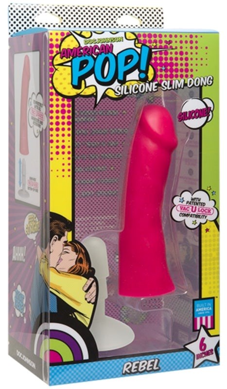 Doc Johnson American Pop Rebel Silicone Slim Dong G-Spot Vibrators