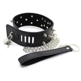 Flat Head Collar Lockable With Full Spikes Anal Beads and Balls