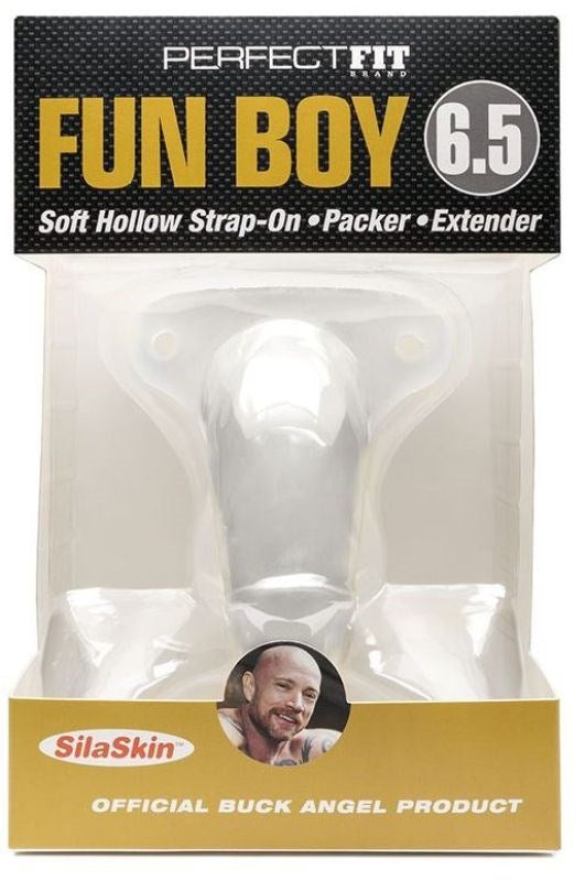 Perfect Fit Fun Boy 6.5 Inch Soft Hollow Strap-On - Strap On Sextoys
