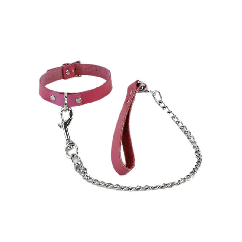 Slave Bondage Collar with Lead Collars and Leads