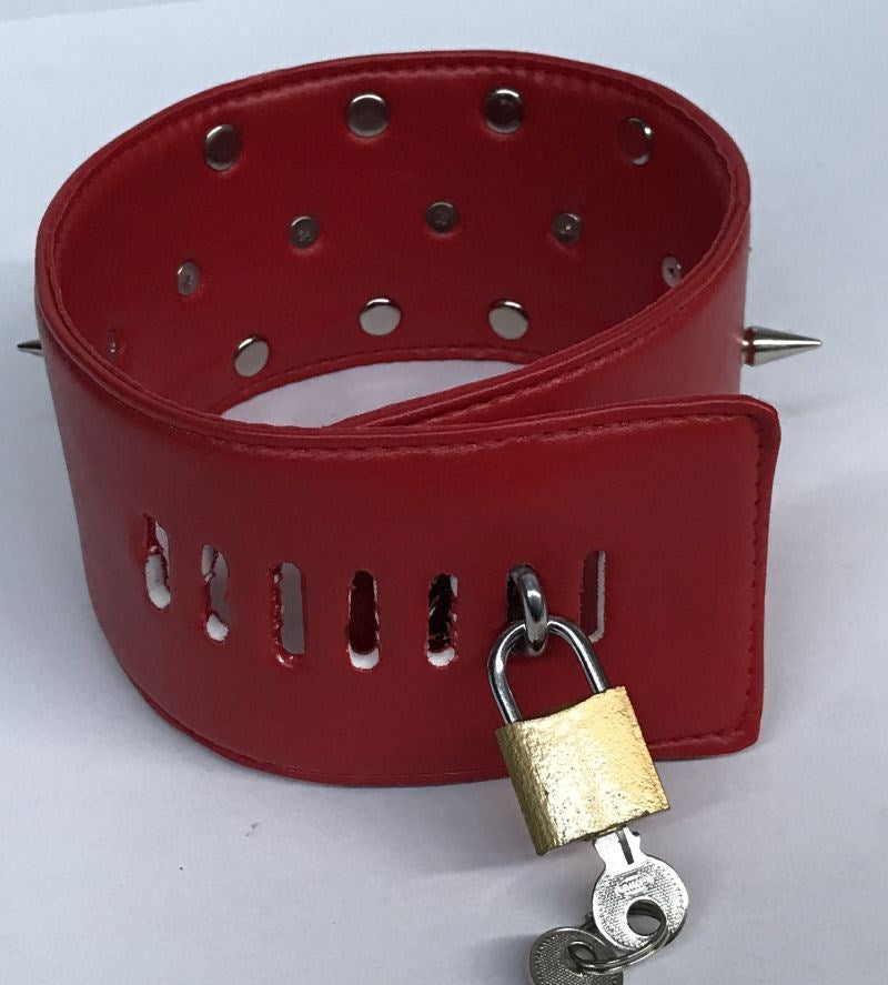 Bondage Classic Short Spike Collar Metal Vibrators