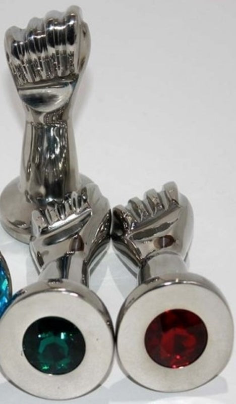 Handy Many Medium Crystal Fist Rabbit Vibrators