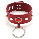 Jewelled Fetish Collar With O Ring Waterproof Vibrators