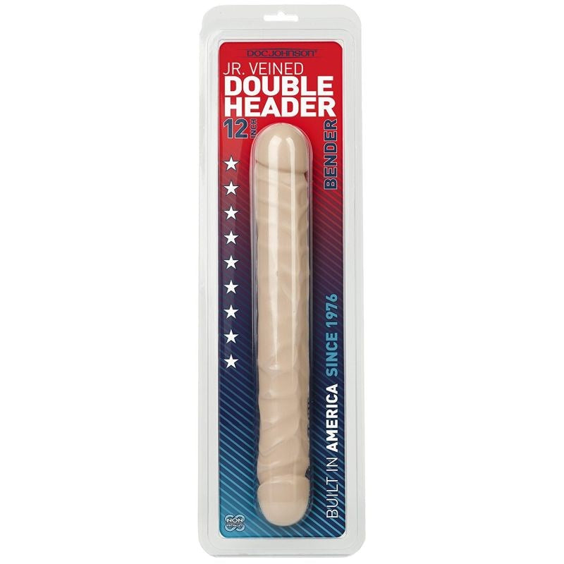 Doc Johnson Jr. Veined Double Header 12 Inch Realistic Dong Realistic Dildos