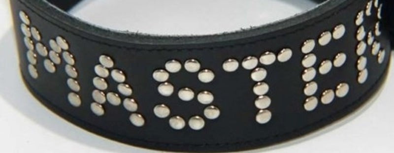 Hell's Couture Premium Leather BDSM Collar - Adjustable Fit, Studded Design Collars and Leads