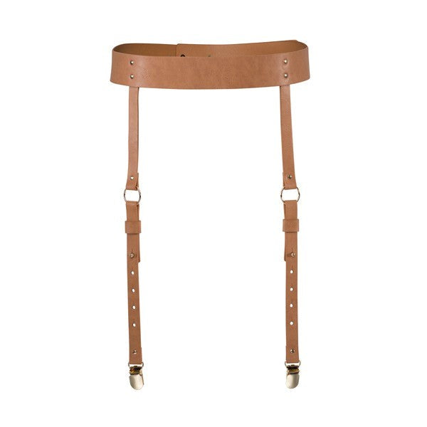 Bijoux Indiscrets Maze - Vegan Leather Adjustable Suspender Belt Butt Plugs