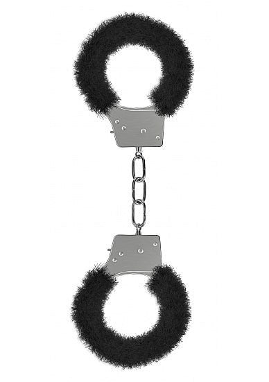 Ouch Beginners Furry Handcuffs - Steel Sex Toys