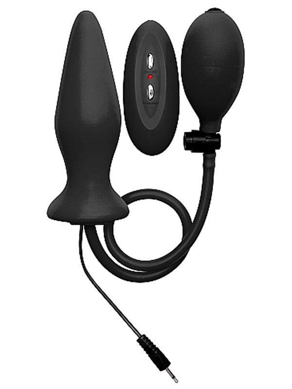 Ouch! Inflatable Vibrating Silicone Plug Steel Sex Toys