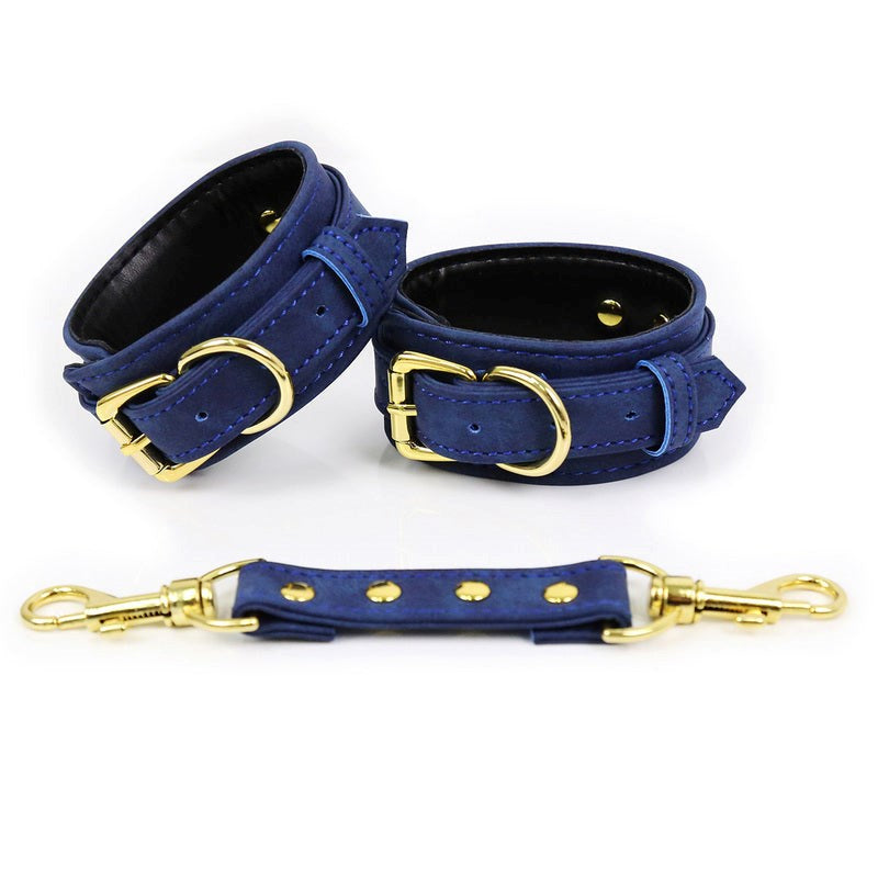 Pin Lock Heavy Cuffs - Wrist Or Ankle Restraints Blue Ankle Cuffs and Restraints