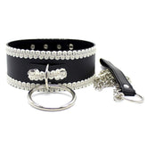 Sexy Lace Slave Collar With O-Ring Collars and Leads