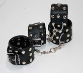 Xtreme Leather Studded Wrist & Ankle Cuffs Cuffs and Restraints