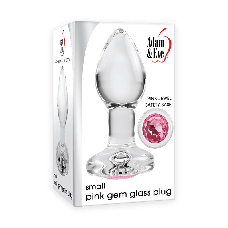 Luxurious Anal Delight - Adam & Eve's Pink Gem Glass Plug Butt Plugs