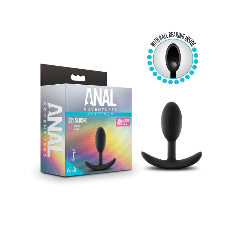Anal Adventures Platinum Vibra Slim Plug Butt Plugs