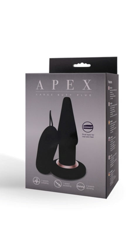 Apex Vibrating Butt Plug Black Anal Vibrators