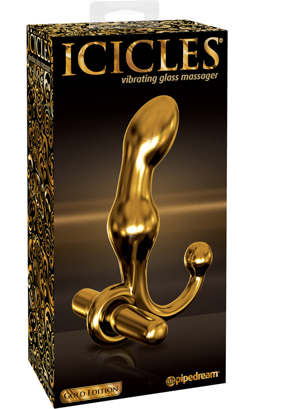 Pipedream Icicles Gold Edition G08 Prostate Play Massager Glass Sex Toys