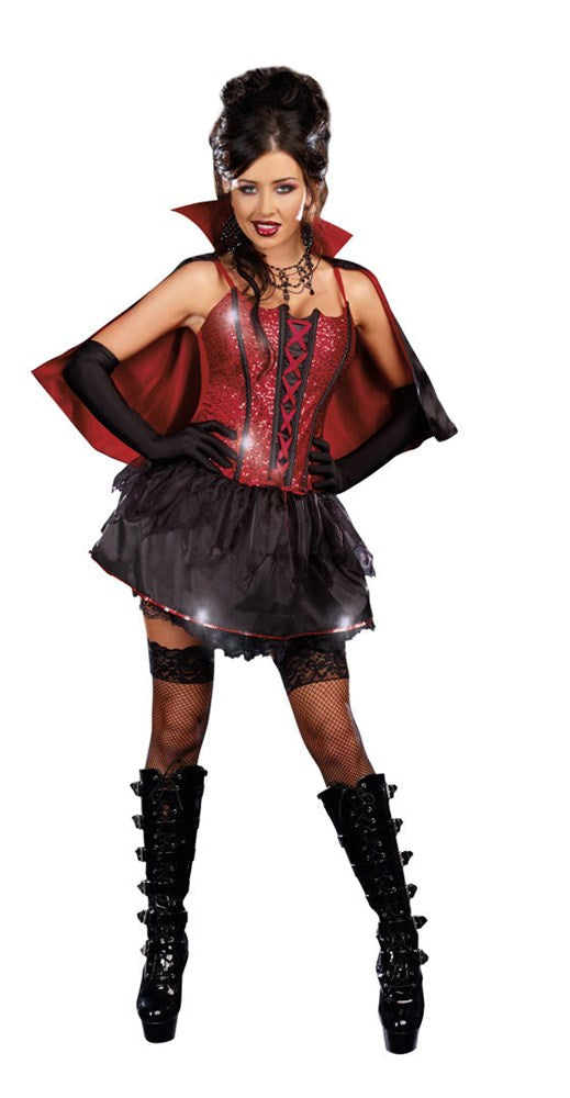 Vampiress Ensemble - Elevate Your Halloween Allure Fancy Dress Ups