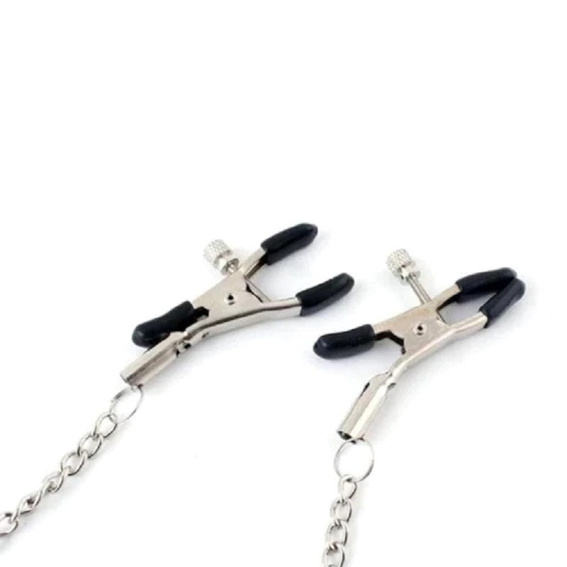 Breast Teasing Metal Collar & Peg Clamps Collars and Leads