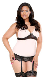 CURVE Blush Luxury Camisole & Panty Teddies and Bodysuits