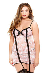 Curve Chemise & Matching Thong & Ribbon Babydolls and Chemises