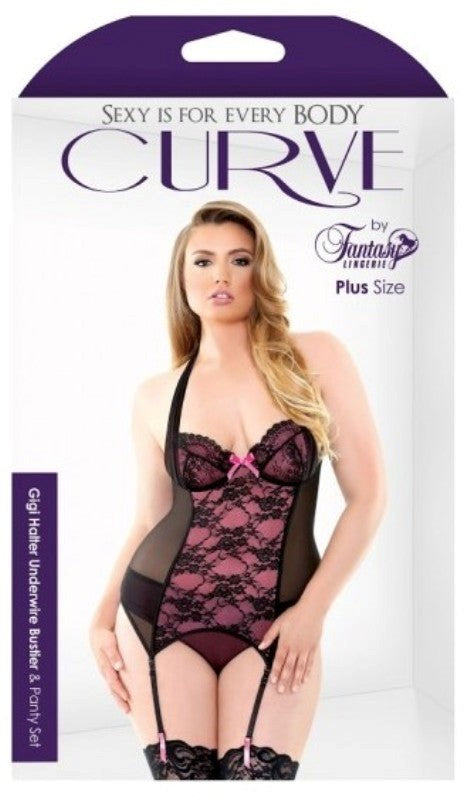 Curve Gigi Halter Underwire Bustier And Panty Bustiers and Corsets