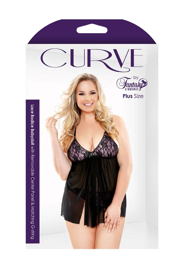 Curve Lace Bodice Babydoll & G-String Babydolls and Chemises