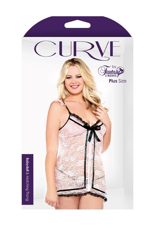 Curve Ribbon Front Babydoll & G-string Babydolls and Chemises