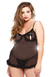 Captivating Curves - Seductive Plus-Size Lingerie Set Babydolls and Chemises