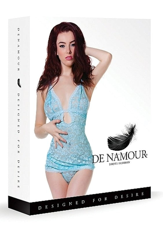 De Namour Baby Blue Babydoll & G-String Babydolls and Chemises